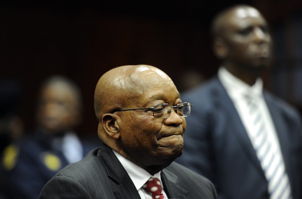 Former president Jacob Zuma in the Durban High Court.