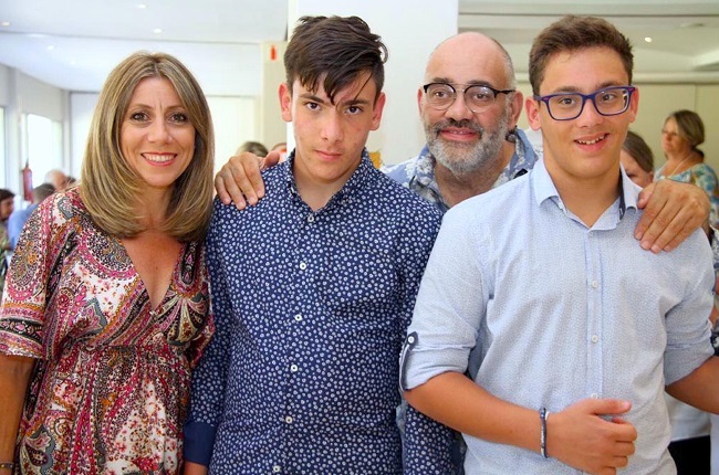The Hadjipetros family (Left to right): Mother Yiota, Alexandros, father Aki and Stefanos Hajipetros. 