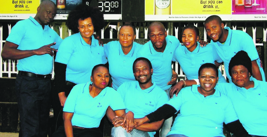 Some members of Let Them Talk Social Club at Maleka’s Pub in Soshanguve, Tshwane.                 Photo by Abel Malena