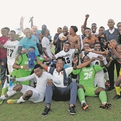 NOTHING TO CELEBRATE:  Thanda Royal Zulu players will still play in the National First Division after their Premiership status was sold. (Gerhard Duraan, Backpagepix)