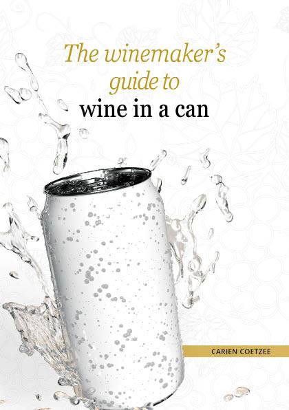 Bli(n)k plan. Die voorblad van The winemaker’s guide to wine in a can. FOTO’s: VERSKAF