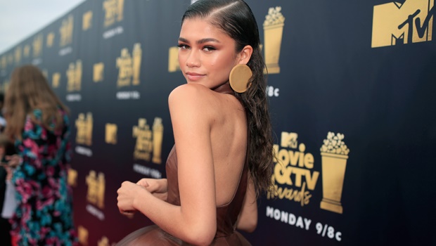 Zendaya attending the 2018 MTV awards in Santa Monica, California