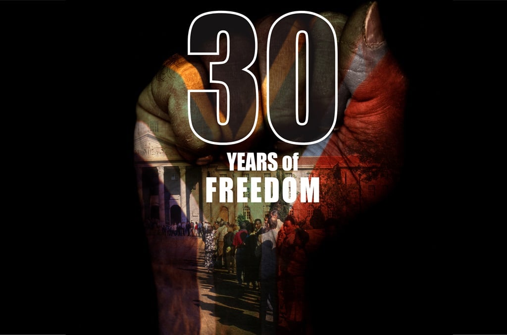 This year, the Republic of South Africa marks 30 years of democracy. Graphic: Getty Images / Media24 Archive