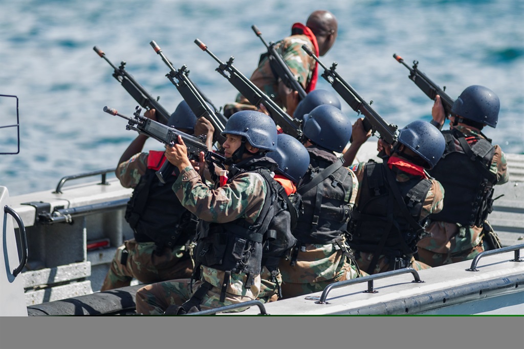 The South African navy also took part in the joint field training exercise.Picture: Jaco Marais