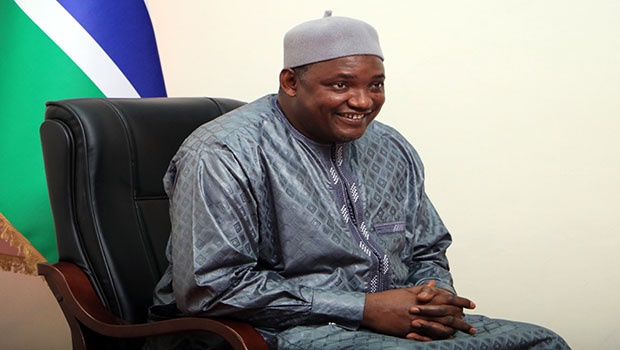 Gambian President Adama Barrow speaks during an interview in Banjul, six months ago, businessman and political novice Adama Barrow took power in Africa's smallest mainland country after delivering a stunning defeat against ex-leader Yahya Jammeh, who had ruled brutally for 22 years.(File: AFP)