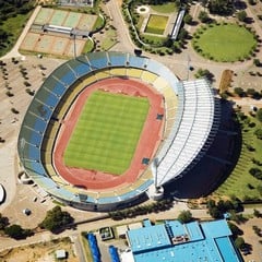 The rebuilt Royal Bafokeng Stadium in Rustenburg.