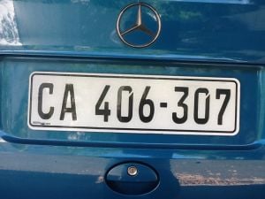 Cape town number plate
