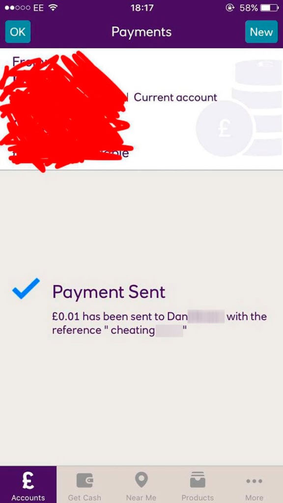 payment sent