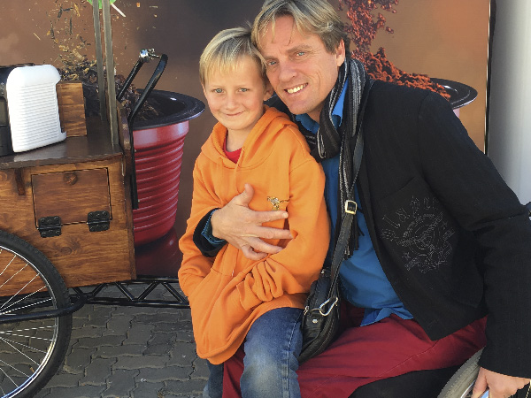 Eli Barnard (7), pictured here with his father, Marius, wounds may have healed but he is still traumatized over the attack which took place two years ago. PHOTO: Supplied