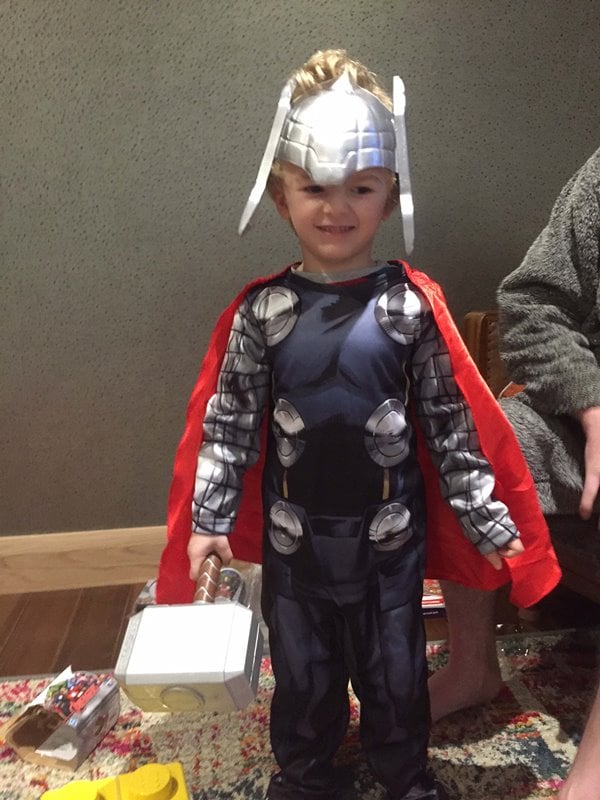 Jonah dressed as Thor (in a more hygienic costume). PHOTO: Magazine Features