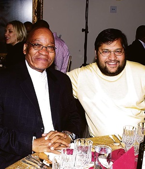 Jacob Zuma and Ajay Gupta at a gala dinner at the Gupta home in June 2005
