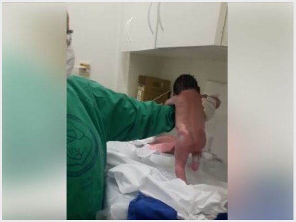 newborn baby walking video