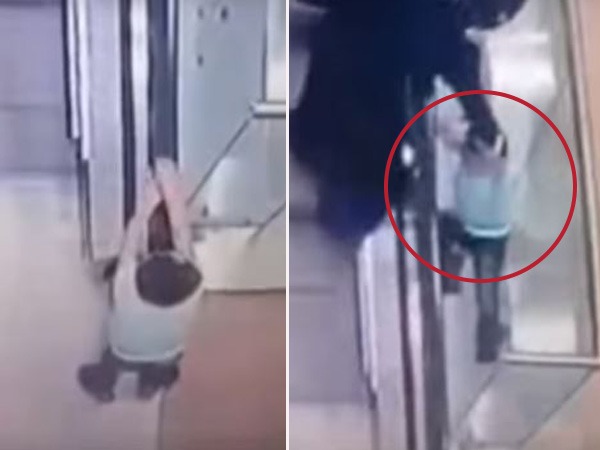 Little girl survives two-storey fall after horror escalator accident | You