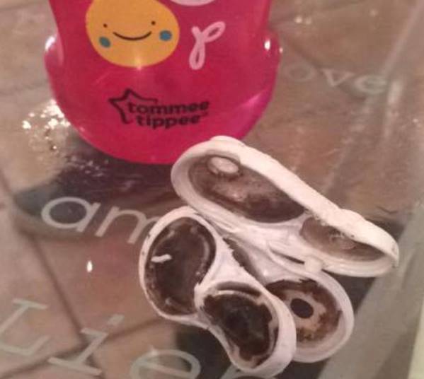 Mum offers stark warning to other parents as she discovered slimy, black  mould hidden in her kid's sippy cup
