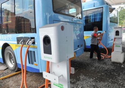 <b>BUS SCANDAL:</b> China's electric vehicle industry has been rocked by scandal after five companies were caught collecting millions of dollars in subsidies for buses they never made. <i>Image: Chinatopix via AP</i>