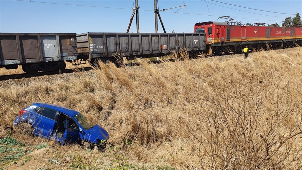 A train collided with a car in KZN on Sunday. 