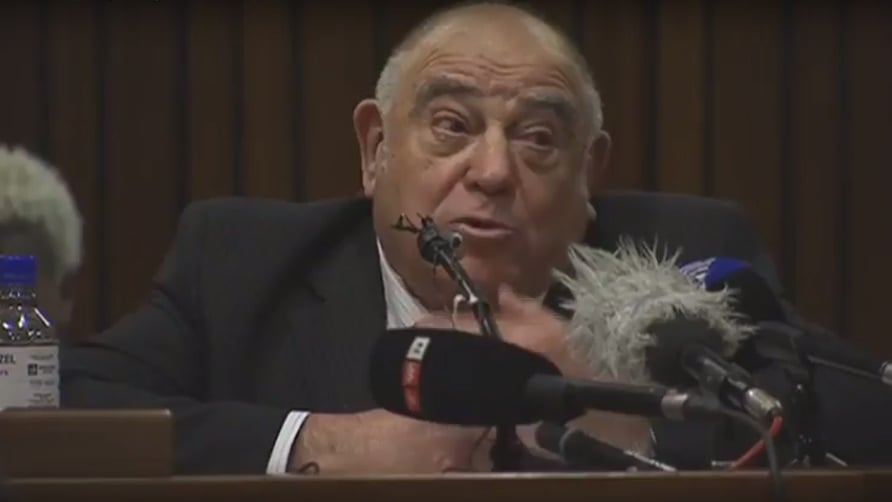 Former minister of intelligent services Ronnie Kasrils testifies on day 14 of the reopened Timol inquest today. Picture: screengrab/sabc
