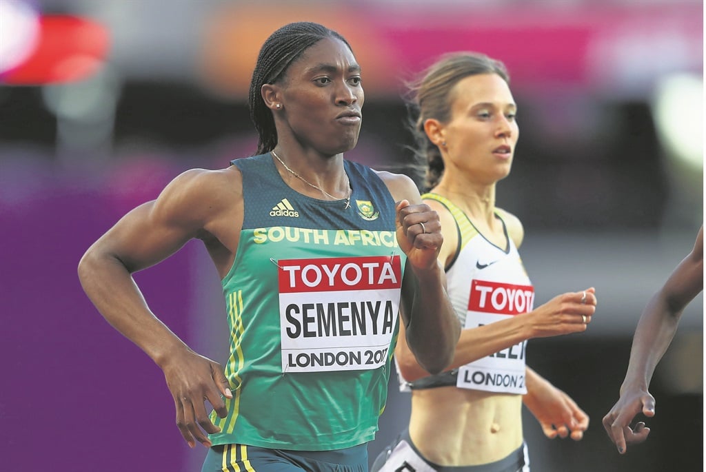 Golden girl: Caster Semenya in action in the semifinal of the women's 1 500m during day two of the 16th IAAF World Athletics Championships at The London Stadium yesterday. Picture: Michael Steele / Getty Images