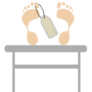 Corpse in morgue from Shutterstock