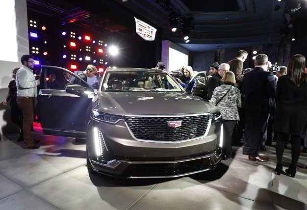 The General Motors Cadillac XT6 three-row crossover SUV is revealed at the Garden Theater on January 13, 2019 in Detroit, Michigan. The 2019 North American International Auto Show (NAIAS) begins January 14 with Media preview days, and is open to the public January 19-27. Bill Pugliano/AFP  