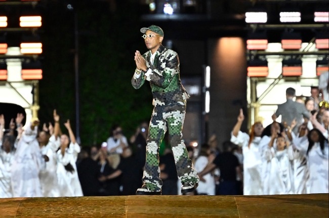 Pharrell Williams Shines At Star-Studded Louis Vuitton Showcase