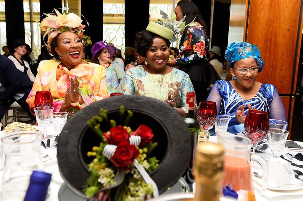 First lady and Patron of the Foundation Dr Bongi Ngema Zuma, Dr Anna Mokgokong Group Chairperson Community Investment Holdings and Ms T. Xasa Minister of Tourism during awareness of violence againt women at CSIR Conference Centre in Pretoria. Picture: Lungelo Mbulwana.