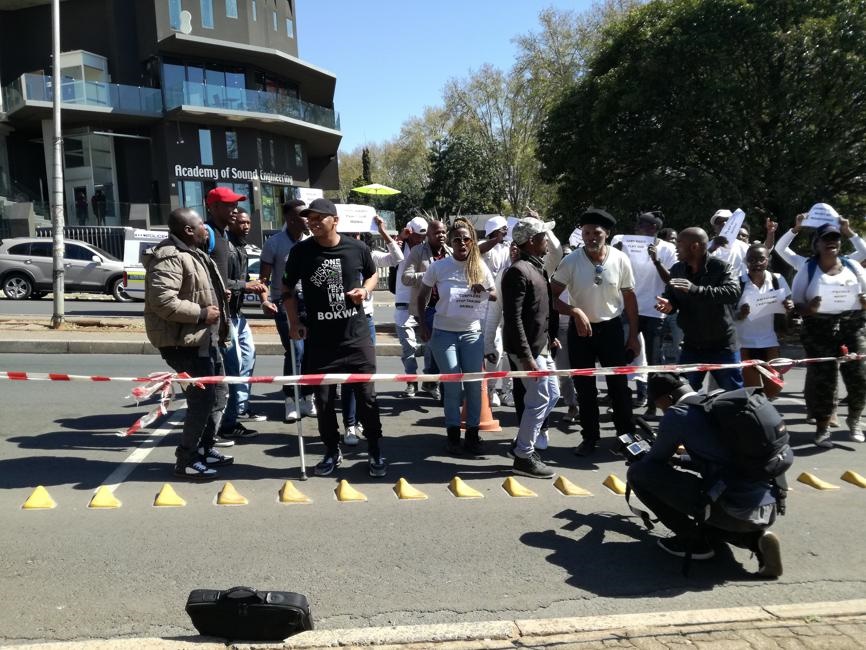 Musicians marched to the SABC, demanding that their songs get airplay.
Photo: Snazo Notho