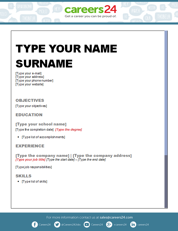 curriculum-vitae-template-free-download-south-africa