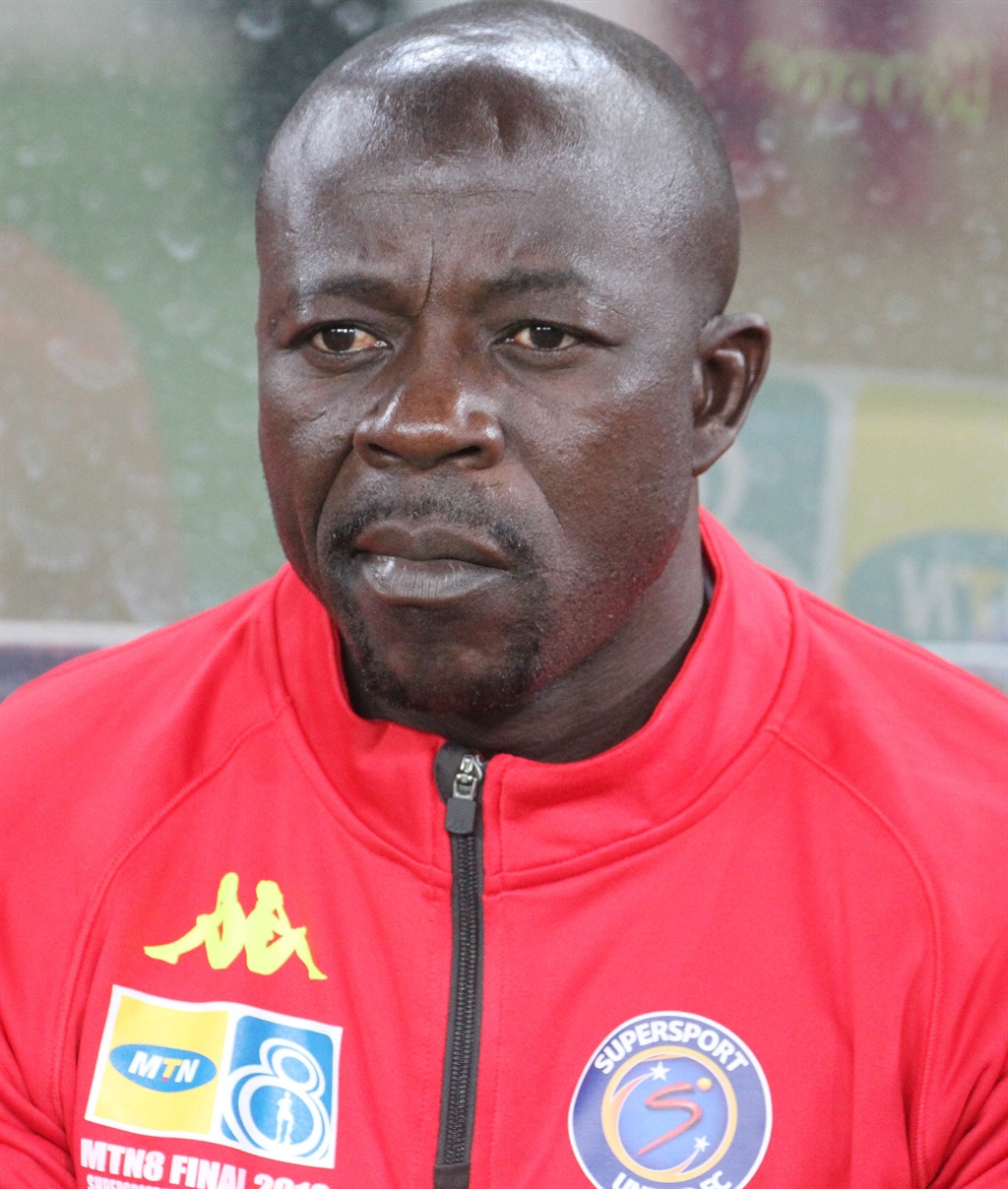 Kaitaino Tembo, SuperSport United coach, before the MTN8 final got under way. Picture: Gallo Images