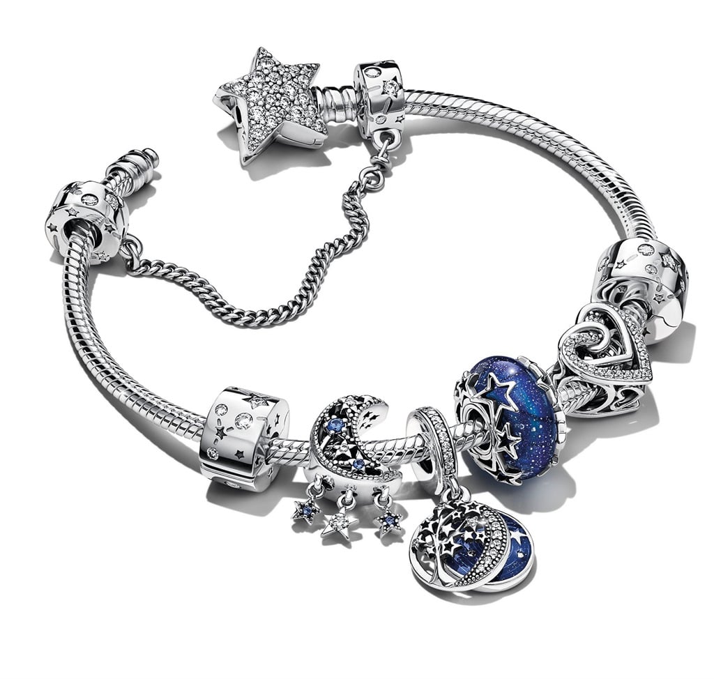 Pandora, bracelet, charms, necklace