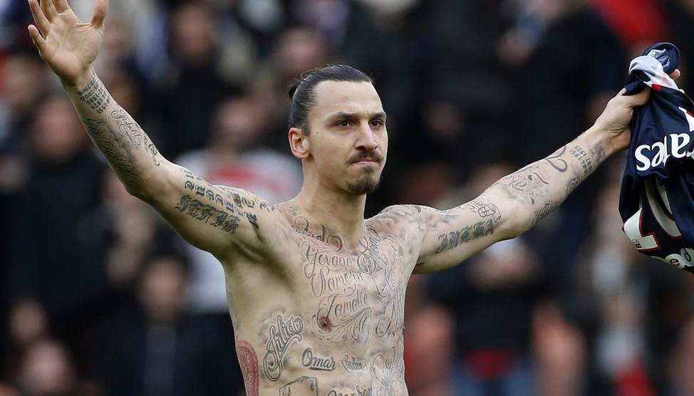 Zlatan Ibrahimovic explains mysterious new tattoos after Paris  Saint-Germain held by Caen | Football News | Sky Sports