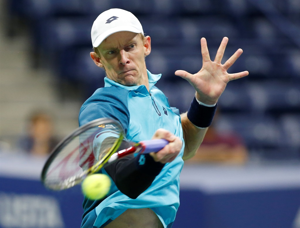 Kevin Anderson during his US Open quarterfinal match against Sam Querrey of the United States.Picture: Kathy Willens/AP