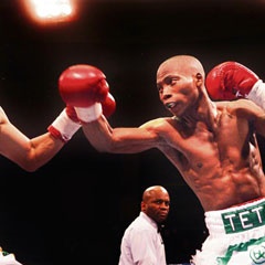 Zolani Tete in action against Filipino Richard Garcia during the International Boxing Federation flyweight title eliminator in March 2010. Tete has made the shock decision to relinquish his crown. 
Picture: Leon Sadiki