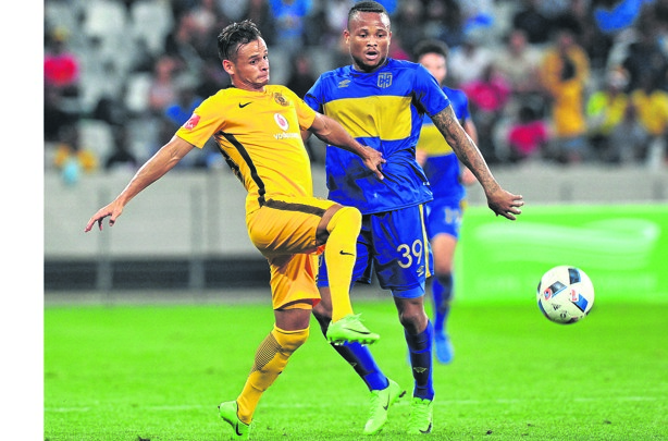Action from last season when Kaizer Chiefs squared up with Cape Town City FC in a league clash. There’s a sequel tonight.Photo by Backpagepix