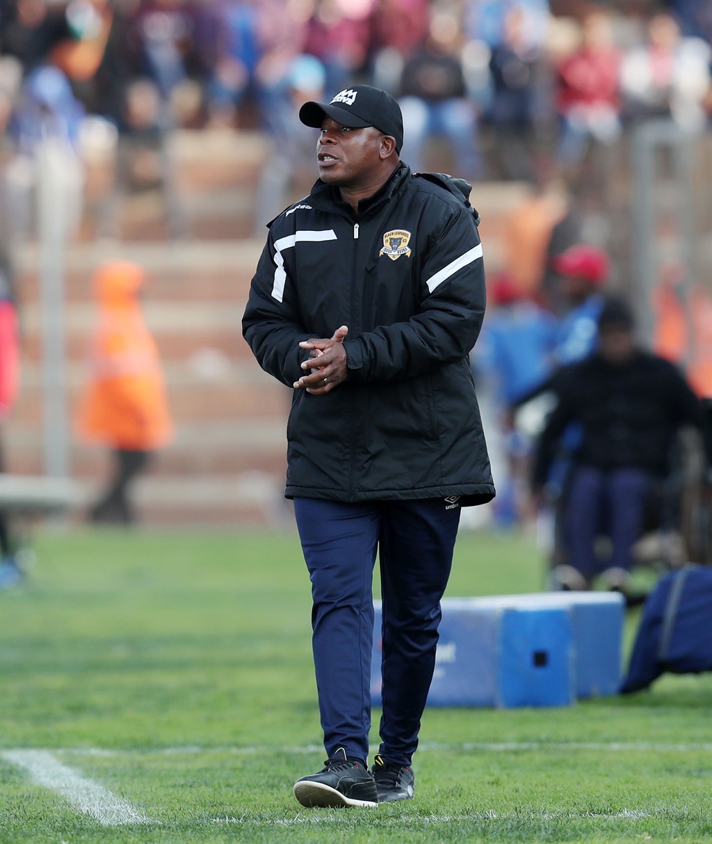 Black Leopards coach Joel Masutha says they’re in Cape Town for a win. 
Photo: Backpagepix 