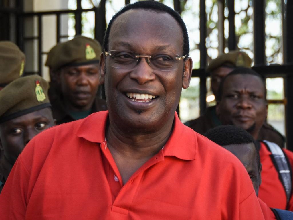 Freeman Mbowe leaves the High Court in Dar es Salaam, Tanzania.