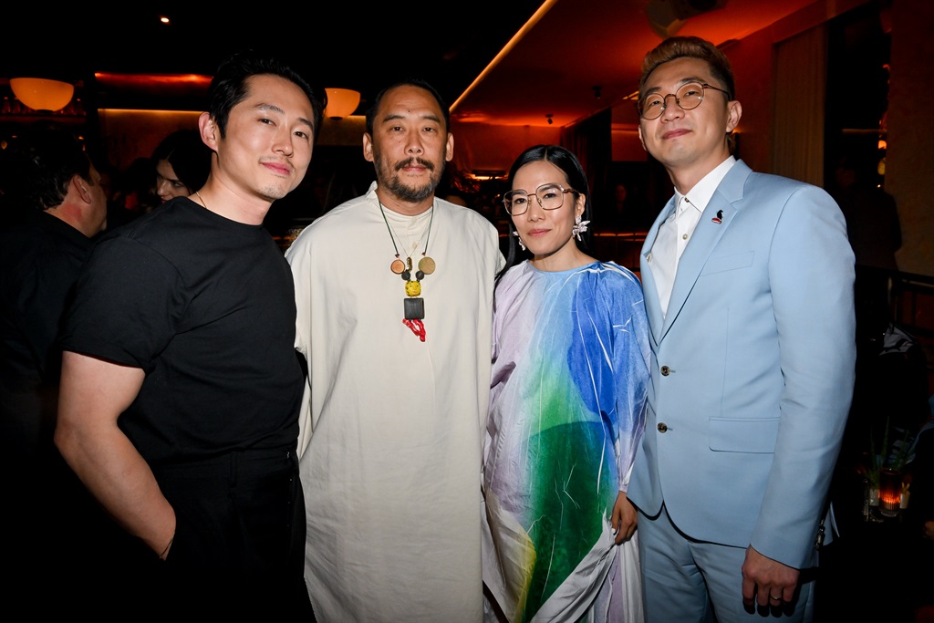Steven Yeun, David Choe, Ali Wong and Lee Sung Jin at the premiere of Beef party.