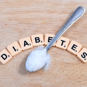 Letters spelling diabetes