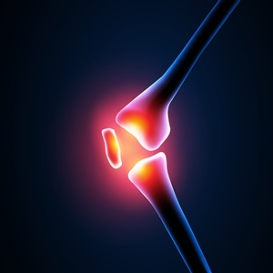 Sore knee from Shutterstock