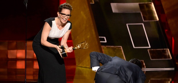 Jon Hamm accepts his Emmy Award! (AP)