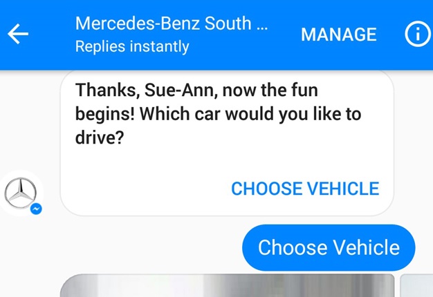 <B>CHAT AWAY:</B> Mercedes-Benz SA launched a new interactive manner of communication with its customers using Facebook Messenger. <I>Image: QuickPic</I>