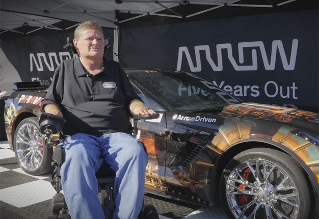 <B>ABLE TO DRIVE AGAIN:</B> 16 years after a racing accident left him paralyzed, Sam Schmidt can finally get behind the wheel of a car again. <I>Image: YouTube</I>
