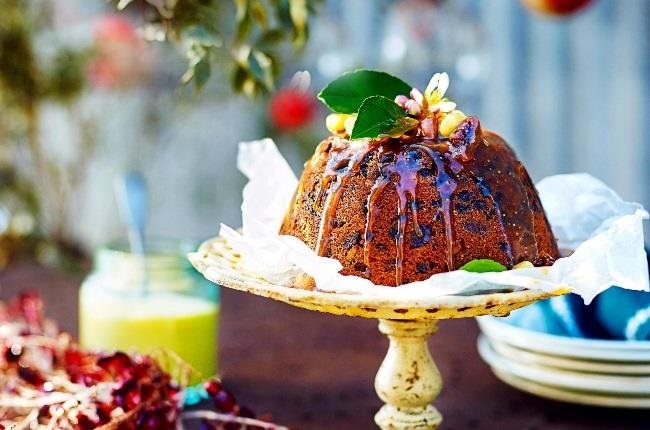 macadamia and fig steamed pudding