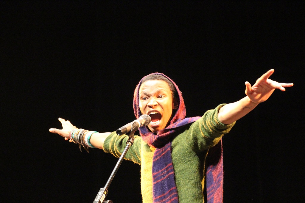 Award-winning social activist and international poetry performer, Xabiso Vili. (Photo by TC Maila)