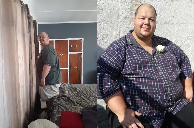 Norman Nel became bedridden after a detox diet went wrong. Recently he was able to stand for the first time in five years. (PHOTO: Supplied)
