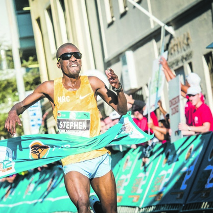 Stephen Mokoka, the current national 10km record holder, hopes to leave competition in the dust at the 10km CityRun. Picture: Tobias Ginsberg