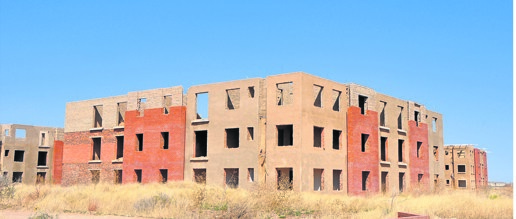 Money in Mahikeng is wasted on land sales and unfinished housing projects like these flats, which have been there for many years.                                                              Photo by Rapula Mancai