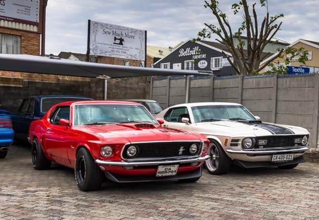 Classic Ford Mustangs. Image: Wheels24 / Warren Wilson