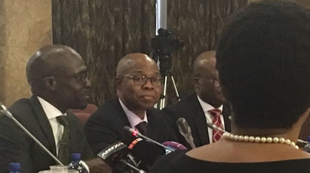 <p>PIC chief Dan Matjila said he has formally complained to the Sunday Times, which he says has driven a wedge between him, the board and the minister. </p><p>“I must put it on record, that I receive good support from the minister [Finance Minister Malusi Gigaba],” he said. </p><p>“I can assure our clients, PIC is on solid ground, and we will not be deterred by disturbing misinformation. It is not true. The pensioners money is safe.”</p><p><em>Finance Minister Malusi Gigaba flanked by PIC CEO Dan Matjila. (Photo: Yolandi Groenewald)</em></p><p></p><p></p>