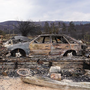 Farleigh in the Southern Cape vehicle and home destroyed  by the fire 